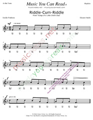 Click to Enlarge: "Riddle-Cum-Riddle" Rhythm Format