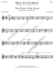 "The Slow Little Snail" Music Format