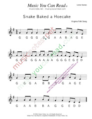 Click to Enlarge: "Snake Baked a Hoecake" Letter Names Format