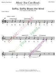 Click to Enlarge: "Softly, Softly Blows the Wind" Letter Names Format