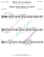 Click to Enlarge: "Softly, Softly Blows the Wind" Pitch Number Format
