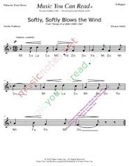 Click to Enlarge: "Softly, Softly Blows the Wind" Solfeggio Format