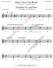 Click to Enlarge: "Sunshine Far and Near" Pitch Number Format