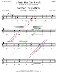Click to Enlarge: "Sunshine Far and Near" Rhythm Format