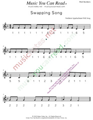 Click to Enlarge: "Swapping Song" Pitch Number Format
