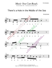 Click to Enlarge: "There's a Hole in the Middle of the Sea" Pitch Number Format