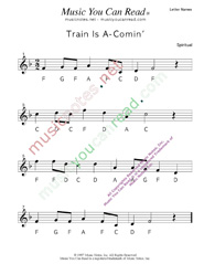 Click to Enlarge: "Train is A-Comin'" Letter Names Format