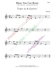 "Train is A-Comin'" Music Format