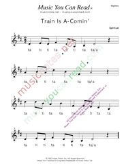 Click to Enlarge: "Train is A-Comin'" Rhythm Format