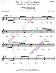 Click to Enlarge: "Whirlabout" Solfeggio Format