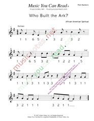 Click to Enlarge: "Who Built the Ark?" Pitch Number Format