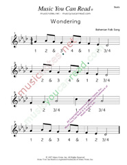 Click to enlarge: "Wondering" Beats Format