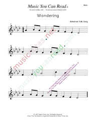 "Wondering" Music Format