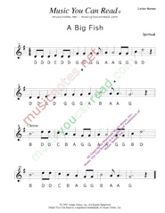 Click to Enlarge: "A Big Fish" Letter Names Format