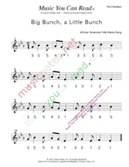 Click to Enlarge: "Big Bunch, A Little Bunch" Pitch Number Format