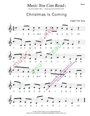 Click to enlarge: "Christmas Is Coming" Beats Format