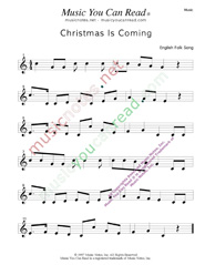 "Christmas Is Coming" Music Format