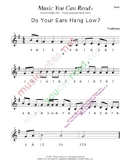 Click to enlarge: "Do Your Ears Hang Low?" Beats Format