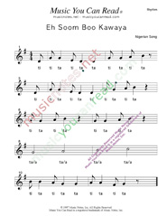 Click to Enlarge: "Eh Soom Boo Kawaya" Rhythm Format