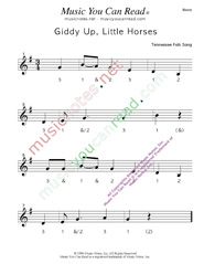 Click to enlarge: "Giddy Up, Little Horses" Beats Format