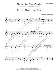 Click to Enlarge: "Going Over the Sea" Pitch Number Format