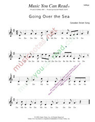 Click to Enlarge: "Going Over the Sea" Solfeggio Format
