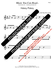 "Hokey Pokey" Music Format
