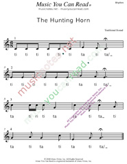 Click to Enlarge: "The Hunting Horn" Rhythm Format