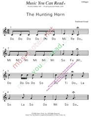 Click to Enlarge: "The Hunting Horn" Solfeggio Format