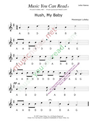 Click to Enlarge: "Hush My Baby" Letter Names Format