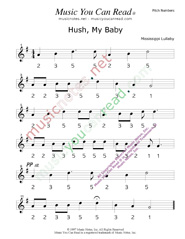 Click to Enlarge: "Hush My Baby" Pitch Number Format