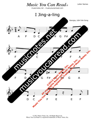 Click to Enlarge: "I Jing-a-ling" Letter Names Format