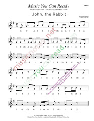 Click to enlarge: "John the Rabbit" Beats Format