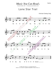 Click to Enlarge: "Lone Star Trail" Rhythm Format