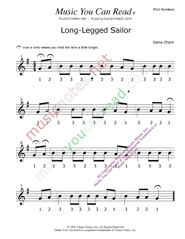 Click to Enlarge: "Long-Legged Sailor" Pitch Number Format