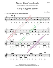 Click to Enlarge: "Long-Legged Sailor" Rhythm Format