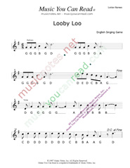 Click to Enlarge: "Looby Loo" Letter Names Format
