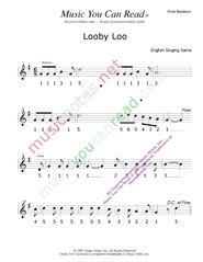 Click to Enlarge: "Looby Loo" Pitch Number Format