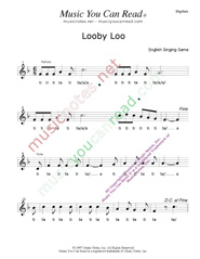 Click to Enlarge: "Looby Loo" Rhythm Format