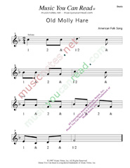 Click to enlarge: "Old Molly Hare" Beats Format
