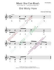 Click to Enlarge: "Old Molly Hare" Pitch Number Format