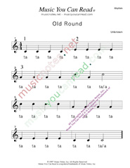Click to Enlarge: "Old Round" Rhythm Format