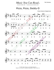 Click to Enlarge: "Pizza, Pizza, Daddy-O" Pitch Number Format