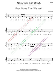 Click to enlarge: "Pop Goes the Weasel" Beats Format