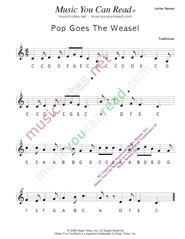 Click to Enlarge: "Pop Goes the Weasel" Letter Names Format