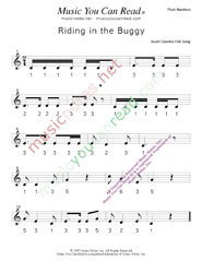 Click to Enlarge: "Ridding in the Buggy" Pitch Number Format