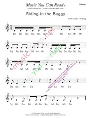 Click to Enlarge: "Ridding in the Buggy" Solfeggio Format