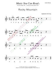 Click to Enlarge: "Rocky Mountain" Letter Names Format