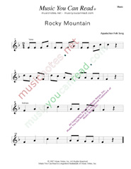 "Rocky Mountain" Music Format