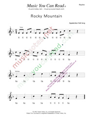 Click to Enlarge: "Rocky Mountain" Rhythm Format